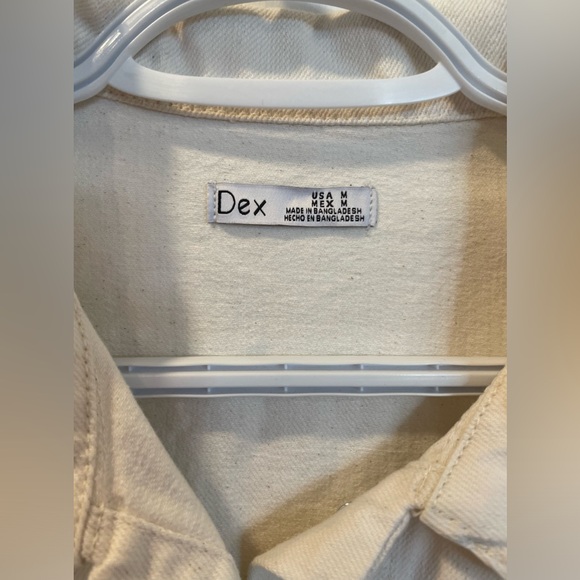 white cream dex jean jacket - Picture 2 of 8